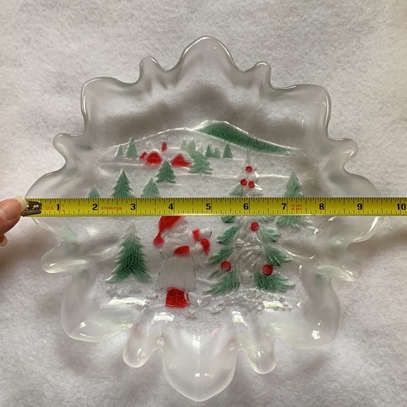 Mikasa “Celebrations” Christmas Serving Plate New In Box Holiday- Frosted Glass - Picture 8 of 11